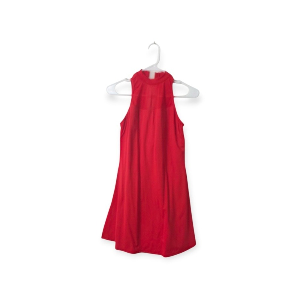 Halara Tennis Dress Womens Red Softlyzero Airy Mock Neck Mesh Activewear NWT
